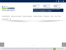 Tablet Screenshot of clinicasnovovision.com